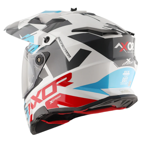 Axor X-Cross Adventure Helmet - White/Red Gloss