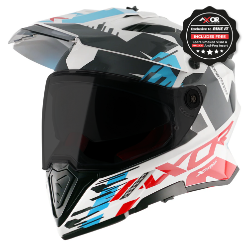 Axor X-Cross Adventure Helmet - White/Red Gloss