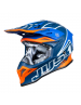 Just1 J39 Motocross Helmet Thruster White Fluo Orange Blue